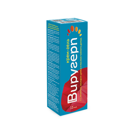 Виругерп крем-гель с L-лизином, оксидом цинка и маслом чайного дерева для ухода за кожей губ 15 мл 1 шт