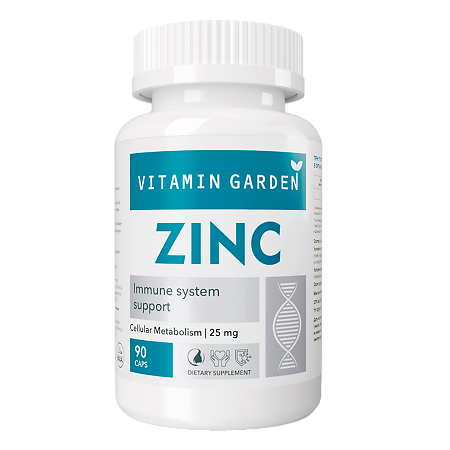 Vitamin Garden Цинка цитрат/Zinc citrate 25 мг желатиновые капсулы массой 530 мг 90 шт