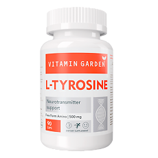 Купить Vitamin Garden L-Тирозин/L-Tyrosine желатиновые капсулы массой 480 мг 90 шт цена