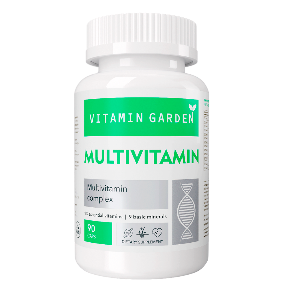 Vitamin Garden Мультивитамин и минералы/Multivitamin & minerals желатиновые  капсулы массой 690 мг 90 шт - купить, цена и отзывы, Vitamin Garden  Мультивитамин и минералы/Multivitamin & minerals желатиновые капсулы массой  690 мг 90