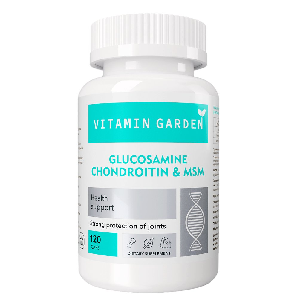 Vitamin Garden ГХМ/Glucosamine Chondroitin & MSM желатиновые капсулы массой  794 мг 120 шт - купить, цена и отзывы, Vitamin Garden ГХМ/Glucosamine  Chondroitin & MSM желатиновые капсулы массой 794 мг 120 шт инструкция