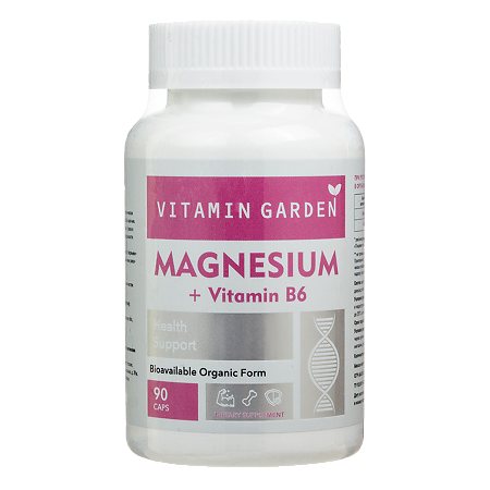 Vitamin Garden Магний+витамин B6/Magnesium+B6 желатиновые капсулы массой 736 мг 90 шт