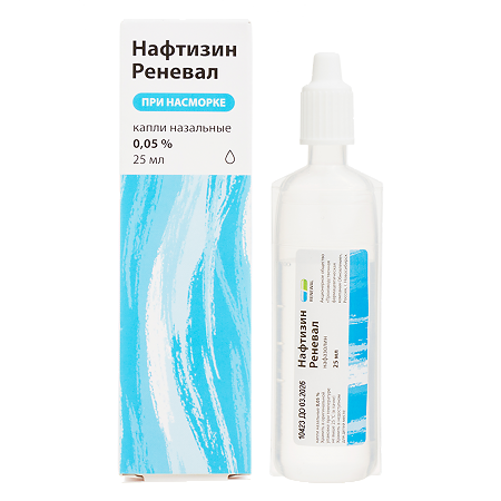 Изображение товара Нафтизин Реневал капли назальные 0,05% 25 мл для взрослых и детей