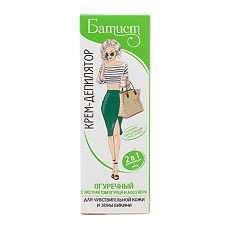 Купить Батист Крем-депилятор Огуречный для чувствительной кожи и зоны бикини 100 мл 1 шт цена
