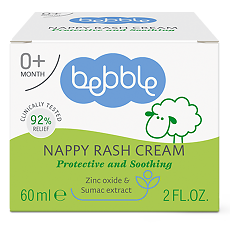 Купить Bebble Крем от опрелостей и кожных раздражений Nappy Rash Cream 0+ 60 мл 1 шт цена