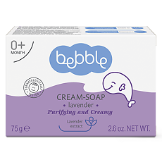 Купить Bebble Крем-мыло детское твердое лаванда 0+ 75 г 1 шт цена