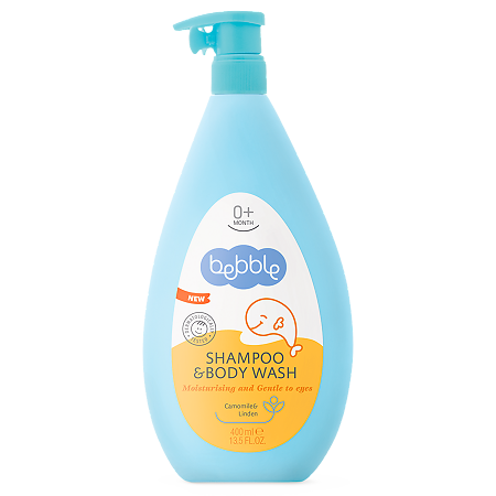 Bebble Шампунь для волос и тела детский с ромашкой и липой Shampoo & Body Wash 0+ 400 мл 1 шт