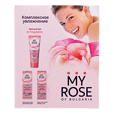 Купить My Rose of Bulgaria Набор Крем для лица увлажняющий 50мл+Крем для кожи вокруг глаз 20мл+Крем для рук 75мл 1 уп цена