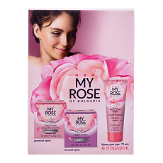 Купить My Rose of Bulgaria Крем дневной 50 мл+Крем ночной 50 мл+Крем для рук 75мл 1 уп цена