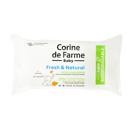 Corine de Farme Baby Влажные cалфетки для детей с календулой Свежесть 56 шт