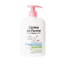Купить Corine de Farme Baby Детский гель для тела и волос cмягчающий очищающий с миндалем 500 мл 1 шт цена
