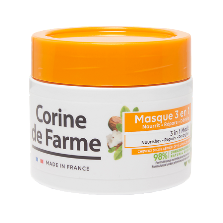 Corine de Farme Macка для волос 3 в 1 Питание, Восстановление, Гладкость 300 мл 1 шт