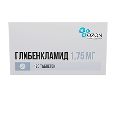 Купить Глибенкламид таблетки 1,75 мг 120 шт цена