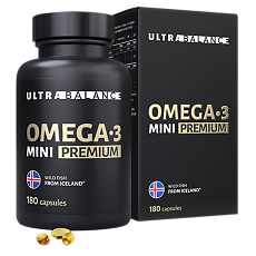 Купить Омега-3/Omega-3 Mini Premium UltraBalance жирные кислоты высокой концентрации мягкие желатиновые массой 790 мг 180 шт цена