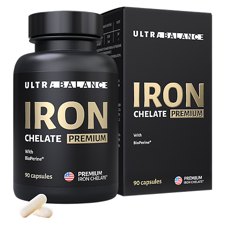 Железо Хелат Премиум/Iron Chelate Premium UltraBalance капсулы по 300 мг 90 шт