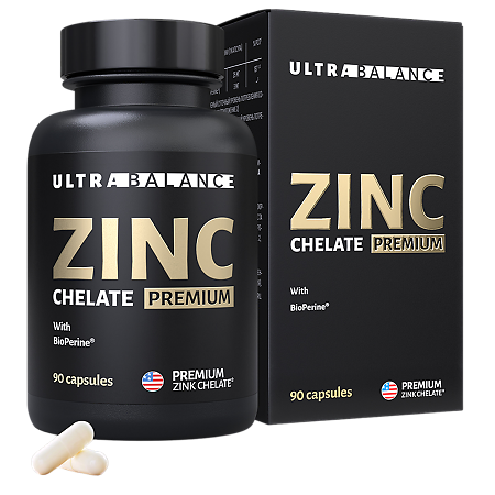 Цинк Хелат/Zink Chelate Premium UltraBalance капсулы по 300 мг 90 шт