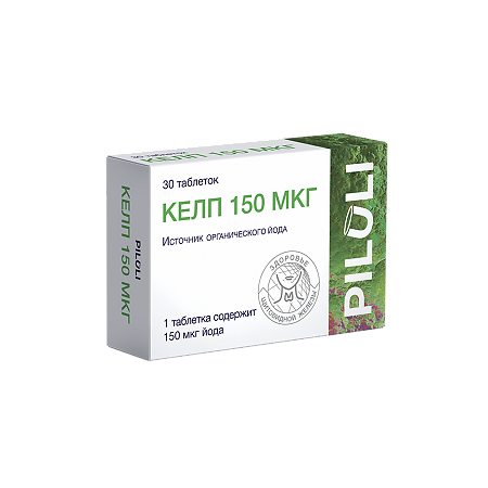 PILULI Келп 150 мкг йод органический таблетки по 300 мг 30 шт