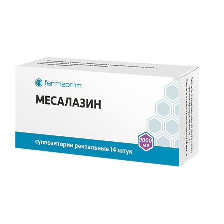 Месалазин суппозитории ректальные 1000 мг 14 шт