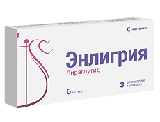 Изображение товара Энлигрия раствор для п/к введ 6 мг/мл 3 мл шприц-ручки 3 шт