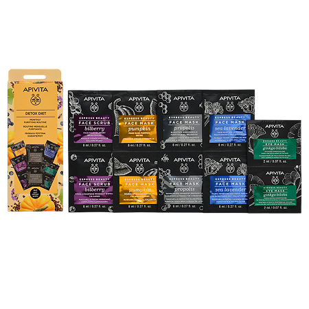 Apivita Express Beauty Набор Detox Diet экспресс-масок для лица Детокс 1 уп