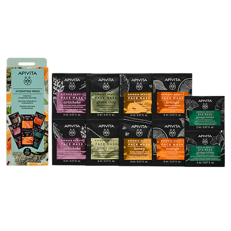 Apivita Express Beauty Набор Hydrating Menu экспресс-масок для лица Увлажнение 1 уп
