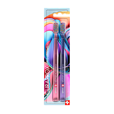 Купить Curaprox Набор зубных щеток ultrasoft d 0,10 мм Duo Colorful Curls ультрамягкие 2 шт цена