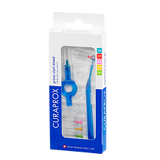 Изображение товара Curaprox Набор для гигиенического ухода Prime Start: 5 ершиков 06-011 с держателем UHS409 и UHS470 1 уп