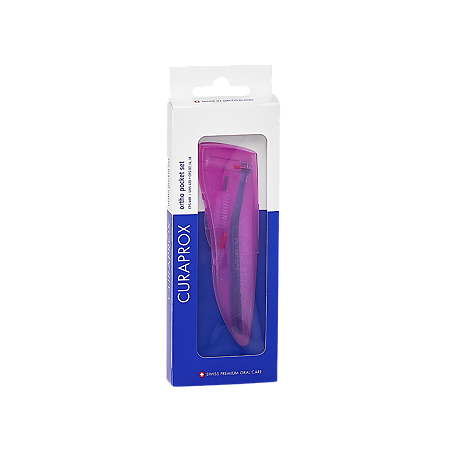 Curaprox Ортодонтический набор для гигиенического ухода за полостью рта с держателем UHS 470 +3 ершика 1 уп