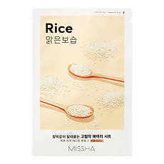 Купить MISSHA Airy Fit Маска для лица освежающая с экстрактом риса для огрубевшей тусклой кожи 19 г 1 шт цена