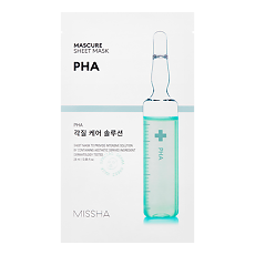 Купить MISSHA Mascure Маска отшелушивающая для лица с PHA кислотами для тонкой и чувствительной кожи 27 мл 1 шт цена