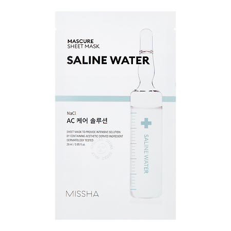 Изображение товара MISSHA Mascure Маска баланс с минерализированной водой для свежести чувствительной кожи 27 мл 1 шт