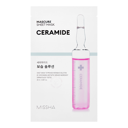 Изображение товара MISSHA Mascure Маска лифтинг с керамидом NP для ослабленной и сухой кожи 27 мл 1 шт