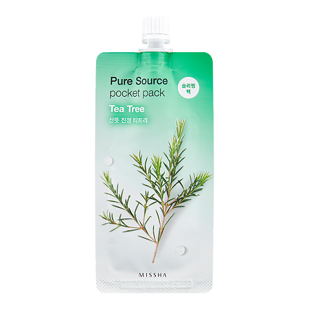 Изображение товара MISSHA Pure Source Pocket pack Маска кремовая ночная с экстрактом чайного дерева 10 мл 1 шт