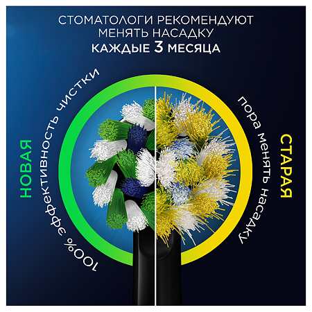 Oral-B Электрическая зубная щетка PRO 3 с 1 сменной насадкой черная + дорожный футляр 1 шт