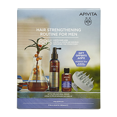 Купить Apivita Набор против выпадения волос для мужчин Tonic лосьон спрей 150 мл+Tonic Men шампунь 75 мл+расческа 1 уп цена
