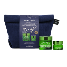 Купить Apivita Bee Radiant Набор Крем с насыщенной текстурой 50 мл+Гель-бальзам ночной 15мл 1 уп цена