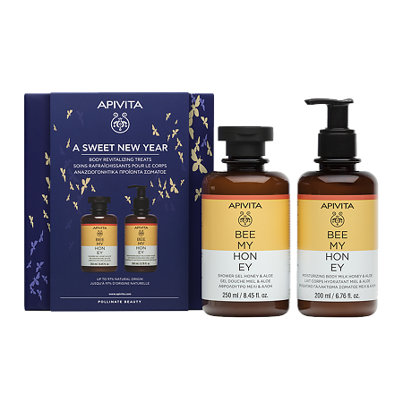 Apivita Bee My Honey Набор Гель для душа с медом и алоэ 250 мл+Лосьон для тела увлажняющий с медом и алоэ 200 мл 1 уп