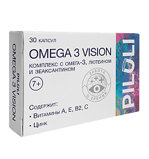 Купить PILULI Omega 3 Vision комплекс с Омега 3, лютеином и зеаксантином капсулы массой 700 мг 30 шт цена