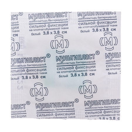 Пластырь Мультипласт сильной фиксации 3,8х3,8 см 1 шт