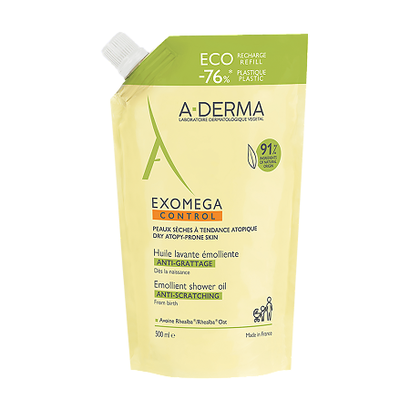 A-Derma Exomega Control Anti-Scratch Emollient смягчающее масло для душа см/блок 500 мл 1 шт