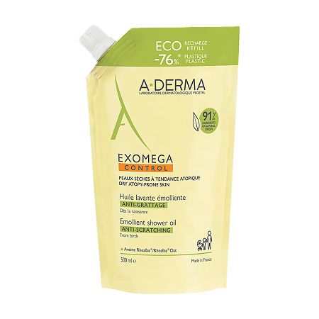 Изображение товара A-Derma Exomega Control Смягчающее масло для душа см/блок 500 мл 1 шт
