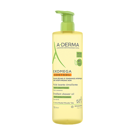 A-Derma Exomega Control Anti-Scratch Emollient смягчающее масло для душа 750 мл 1 шт