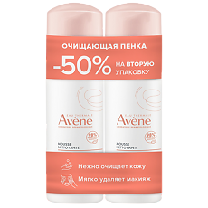 Купить Avene Пенка очищающая для снятия макияжа 150 мл 2 шт цена