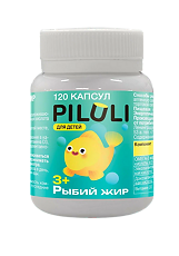 Купить PILULI Детский рыбий жир Kids Fish Oil капсулы по 0,2 г 3+ 120 шт цена