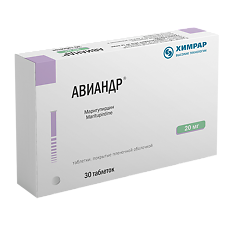 Изображение товара Авиандр таблетки покрыт.плен.об. 20 мг 30 шт