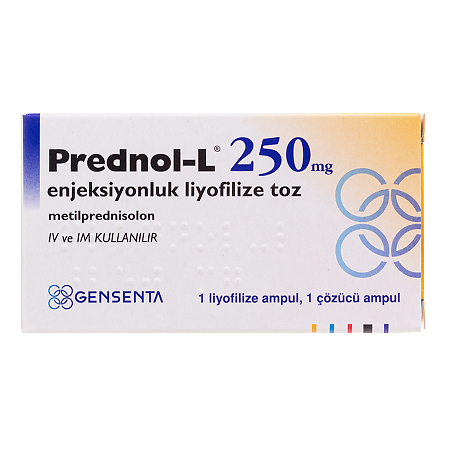 Преднол-Л лиофилизат д/приг раствора для в/в и в/м введ 250 мг амп 1 шт+растворитель 4 мл амп 1 шт