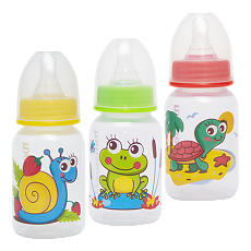 Купить Курносики бутылочка для кормления с силиконовой соской молочной арт.11102 0+ 125 мл 1 шт цена