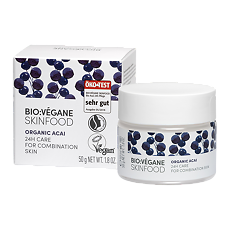 Купить Bio Vegane Skinfood Крем для лица 24 часа Био Асаи для комбинированной кожи 50 мл 1 шт цена