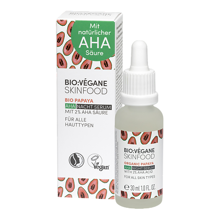 Bio Vegane Skinfood Ночная сыворотка с 2% АНА-кислотами Био Папайя 30 мл 1 шт