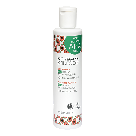 Bio Vegane Skinfood Тоник для лица 1,5% АНА-кислотами 24 часа Био Папайя 150 мл 1 шт